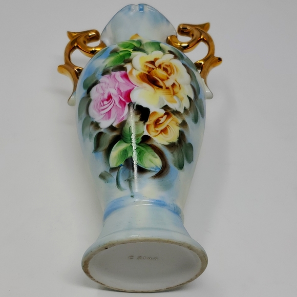Vintage Hand Painted Vase #C2144 9-Inch - Picture 5 of 5